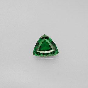 0.38 ct Green Chrome Tourmaline Gemstone, Chrome Tourmaline Gem in Trillion Facet Shape for Sale.