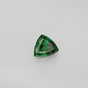 0.38 ct Green Chrome Tourmaline Stone, Natural Chrome Tourmaline in Trillion Facet Shape for Sale