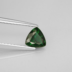 0.47 ct Green Chrome Tourmaline Stone, Natural Chrome Tourmaline in Trillion Facet Shape for Sale