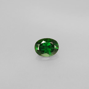 0.34 ct Green Chrome Tourmaline Gemstone, Chrome Tourmaline Gem in Oval Facet Shape for Sale.