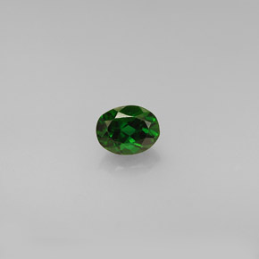 0.42 ct Green Chrome Tourmaline Gemstone, Chrome Tourmaline Gem in Oval Facet Shape for Sale.