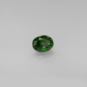 0.42 ct Green Chrome Tourmaline Stone, Natural Chrome Tourmaline in Oval Facet Shape for Sale