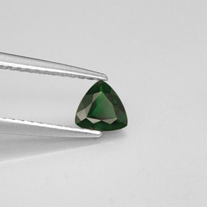 0.29 ct Green Chrome Tourmaline Stone, Natural Chrome Tourmaline in Trillion Facet Shape for Sale