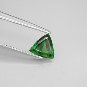 0.41 ct Green Chrome Tourmaline Stone, Natural Chrome Tourmaline in Trillion Facet Shape for Sale