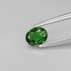 0.30 ct Green Chrome Tourmaline Gemstone, Chrome Tourmaline Gem in Oval Facet Shape for Sale.