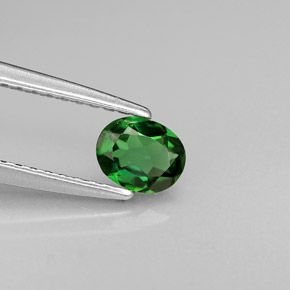 0.30 ct Green Chrome Tourmaline Stone, Natural Chrome Tourmaline in Oval Facet Shape for Sale