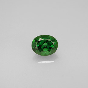 0.36 ct Green Chrome Tourmaline Gemstone, Chrome Tourmaline Gem in Oval Facet Shape for Sale.