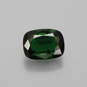 1.27 ct Green Chrome Tourmaline Gemstone, Chrome Tourmaline Gem in Cushion-Cut Shape for Sale.