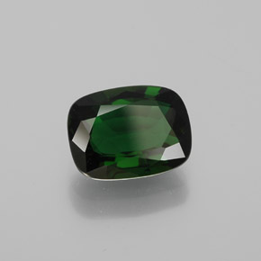 1.27 ct Green Chrome Tourmaline Stone, Natural Chrome Tourmaline in Cushion-Cut Shape for Sale