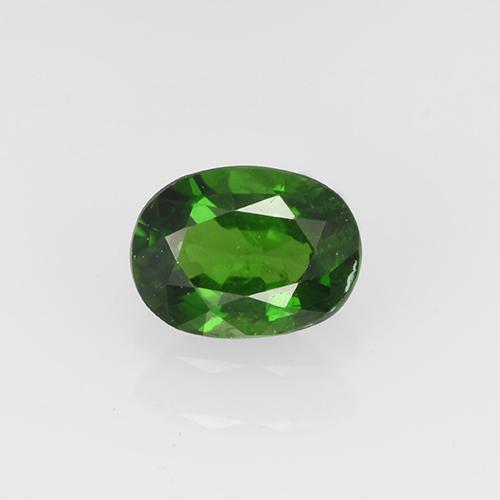 Medium-Dark Green Chrome Tourmaline Gem - 0.4ct Oval Facet (ID: 504966)