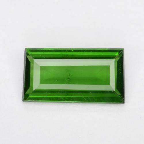 Bright Forest Green Chrome Tourmaline Gem - 0.3ct Baguette Step Cut (ID: 505062)