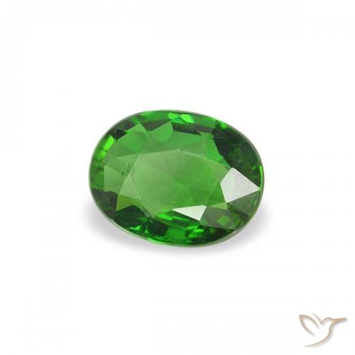0.24 ct Green Chrome Tourmaline Stone, Natural Chrome Tourmaline in Oval Facet Shape for Sale