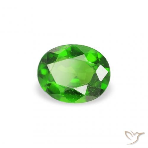0.18 ct Green Chrome Tourmaline Stone, Natural Chrome Tourmaline in Oval Facet Shape for Sale
