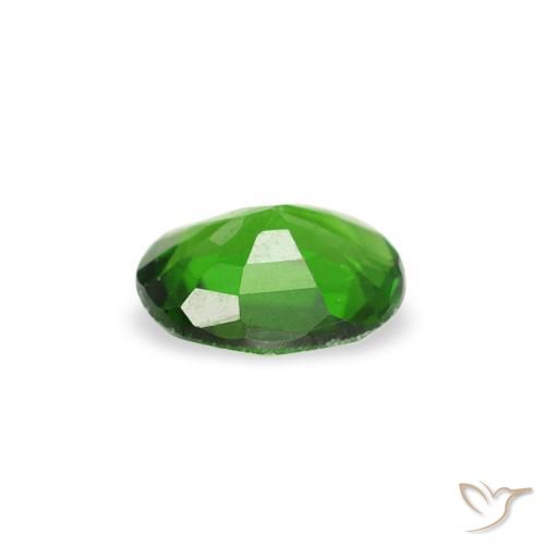 Chrome Tourmaline Gemstone in 4.3 x 3.4 mm Size for Sale, Chrome Tourmaline Stone in Medium Dark-Green Color