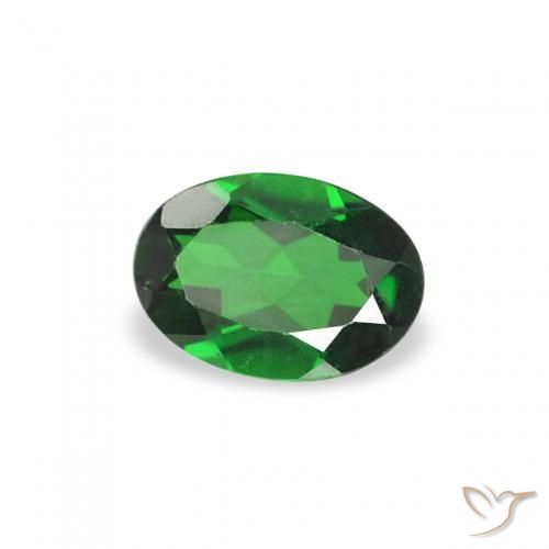 0.24 ct Green Chrome Tourmaline Stone, Natural Chrome Tourmaline in Oval Facet Shape for Sale