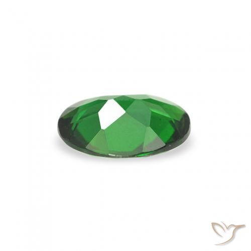 Chrome Tourmaline Gemstone in 5.1 x 3.6 mm Size for Sale, Chrome Tourmaline Stone in Forest Green Color