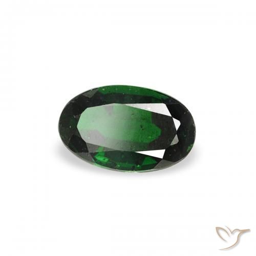 0.21 ct Green Chrome Tourmaline Stone, Natural Chrome Tourmaline in Oval Facet Shape for Sale