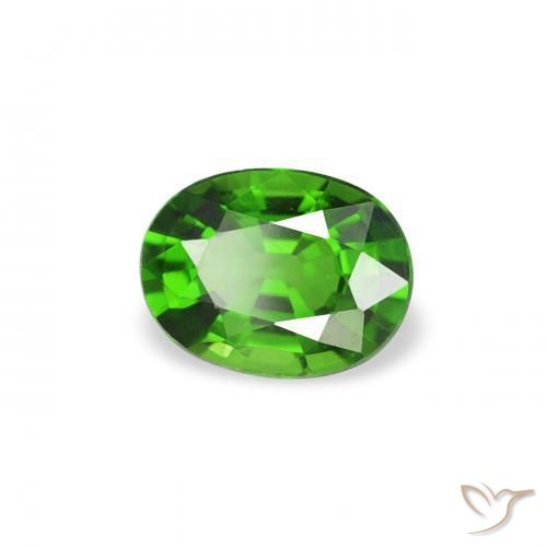 0.29 ct Green Chrome Tourmaline Stone, Natural Chrome Tourmaline in Oval Facet Shape for Sale