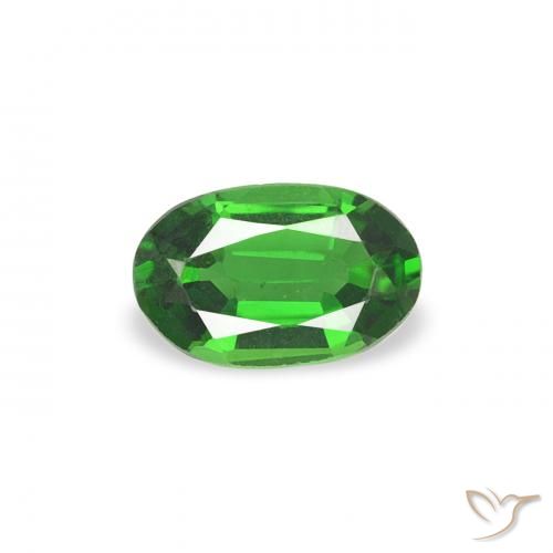 0.26 ct Green Chrome Tourmaline Gemstone, Chrome Tourmaline Gem in Oval Facet Shape for Sale.