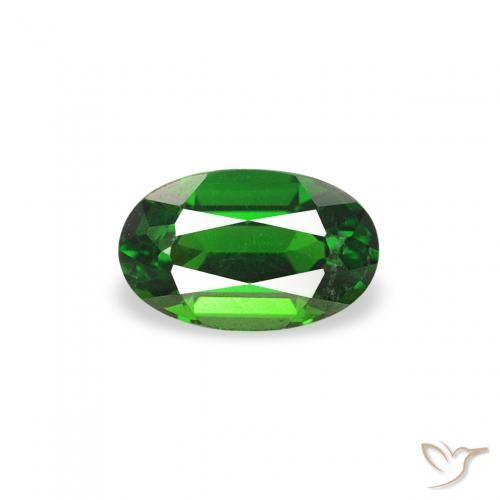 0.27 ct Green Chrome Tourmaline Gemstone, Chrome Tourmaline Gem in Oval Facet Shape for Sale.