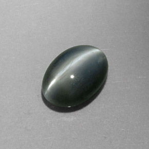0.81 ct Green Chrysoberyl Cat's Eye Stone, Natural Chrysoberyl Cat's Eye in Oval Cabochon Shape for Sale