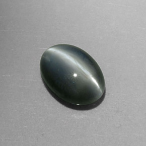 Chrysoberyl Cat's Eye Gemstone in 6.3 x 4.5 mm Size for Sale, Chrysoberyl Cat's Eye Stone in Green Color