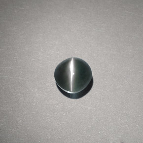 0.65 ct Green Chrysoberyl Cat's Eye Stone, Natural Chrysoberyl Cat's Eye in Round Cabochon Shape for Sale