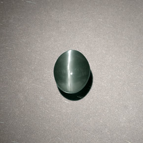 0.80 ct Green Chrysoberyl Cat's Eye Stone, Natural Chrysoberyl Cat's Eye in Oval Cabochon Shape for Sale