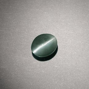 Chrysoberyl Cat's Eye Gemstone in 5.5 x 4.5 mm Size for Sale, Chrysoberyl Cat's Eye Stone in Green Color