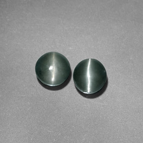 0.93 ct Green Chrysoberyl Cat's Eye Stone, Natural Chrysoberyl Cat's Eye in Round Cabochon Shape for Sale