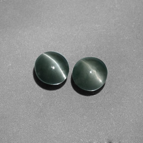 Chrysoberyl Cat's Eye Gemstone in 4 mm (calibrated) Size for Sale, Chrysoberyl Cat's Eye Stone in Green Color
