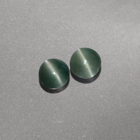 0.94 ct Green Chrysoberyl Cat's Eye Stone, Natural Chrysoberyl Cat's Eye in Round Cabochon Shape for Sale