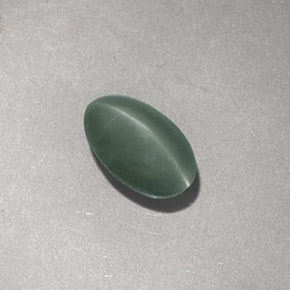 1.17 ct Green Chrysoberyl Cat's Eye Gemstone, Chrysoberyl Cat's Eye Gem in Oval Cabochon Shape for Sale.