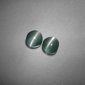 0.80 ct Green Chrysoberyl Cat's Eye Stone, Natural Chrysoberyl Cat's Eye in Round Cabochon Shape for Sale