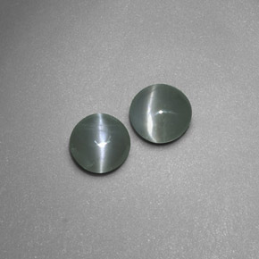 Chrysoberyl Cat's Eye Gemstone in 4.1 mm Size for Sale, Chrysoberyl Cat's Eye Stone in Green Color