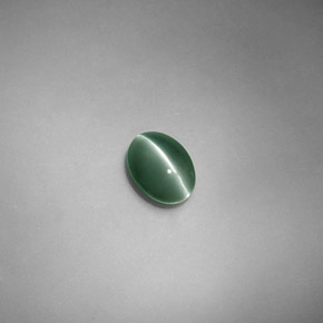 0.71 ct Green Chrysoberyl Cat's Eye Stone, Natural Chrysoberyl Cat's Eye in Oval Cabochon Shape for Sale