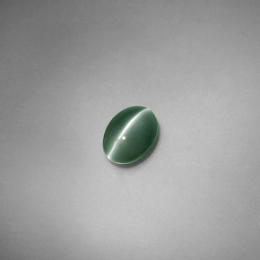 Chrysoberyl Cat's Eye Gemstone in 6 x 4.3 mm Size for Sale, Chrysoberyl Cat's Eye Stone in Green Color