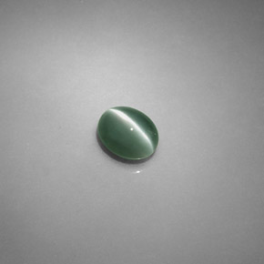 Chrysoberyl Cat's Eye Gemstone in 5.5 x 4.4 mm Size for Sale, Chrysoberyl Cat's Eye Stone in Green Color