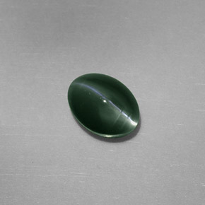 Chrysoberyl Cat's Eye Gemstone in 5.9 x 4.5 mm Size for Sale, Chrysoberyl Cat's Eye Stone in Green Color