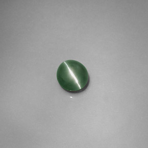 Chrysoberyl Cat's Eye Gemstone in 5.2 x 4.8 mm Size for Sale, Chrysoberyl Cat's Eye Stone in Green Color