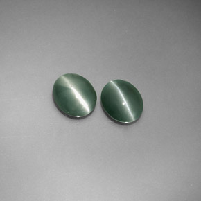1.13 ct Green Chrysoberyl Cat's Eye Stone, Natural Chrysoberyl Cat's Eye in Oval Cabochon Shape for Sale