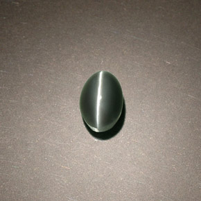 0.75 ct Green Chrysoberyl Cat's Eye Stone, Natural Chrysoberyl Cat's Eye in Oval Cabochon Shape for Sale