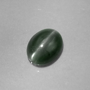 Chrysoberyl Cat's Eye Gemstone in 5.9 x 4.6 mm Size for Sale, Chrysoberyl Cat's Eye Stone in Green Color