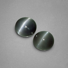 0.94 ct Green Chrysoberyl Cat's Eye Stone, Natural Chrysoberyl Cat's Eye in Round Cabochon Shape for Sale