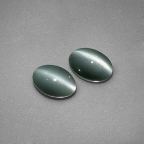 Chrysoberyl Cat's Eye Gemstone in 6 x 4 mm (calibrated) Size for Sale, Chrysoberyl Cat's Eye Stone in Green Color