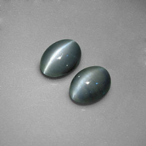1.24 ct Green Chrysoberyl Cat's Eye Stone, Natural Chrysoberyl Cat's Eye in Oval Cabochon Shape for Sale