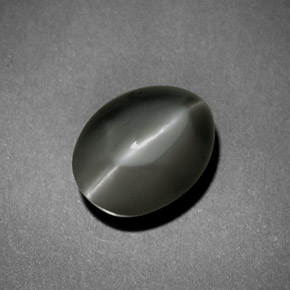 Chrysoberyl Cat's Eye Gemstone in 9 x 7 mm (calibrated) Size for Sale, Chrysoberyl Cat's Eye Stone in Gray Color