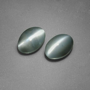 1.73 ct Green Chrysoberyl Cat's Eye Stone, Natural Chrysoberyl Cat's Eye in Oval Cabochon Shape for Sale