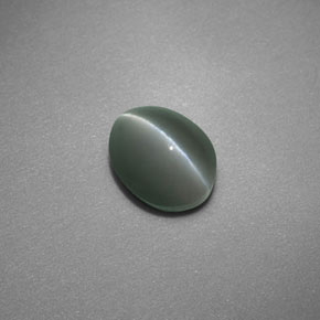 Chrysoberyl Cat's Eye Gemstone in 5.2 x 4.2 mm Size for Sale, Chrysoberyl Cat's Eye Stone in Green Color