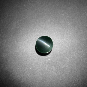 0.68 ct Green Chrysoberyl Cat's Eye Stone, Natural Chrysoberyl Cat's Eye in Round Cabochon Shape for Sale